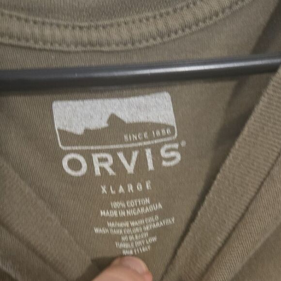 Orvis Men's Long Sleeve Khaki Tee - Picture 3 of 6